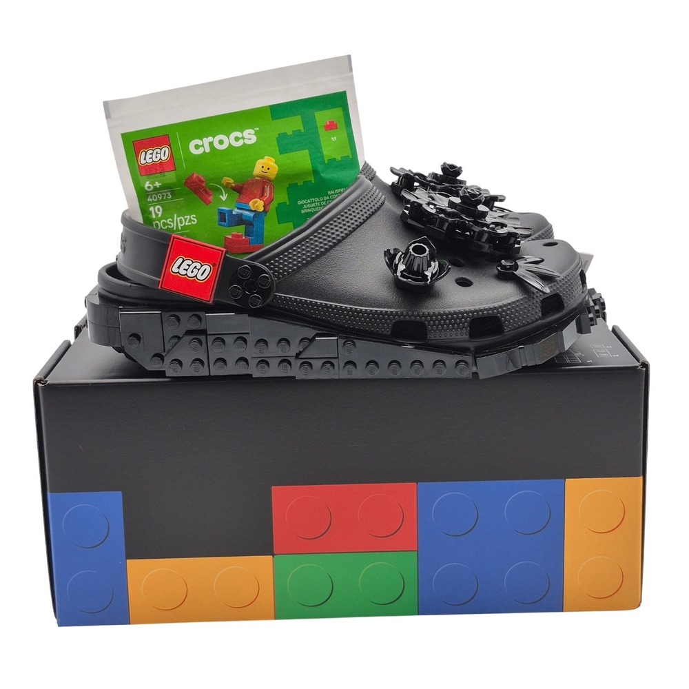 Crocs Lego Midnight Garden Creativity Classic Clogs Women's Size 7 Shoes Black
